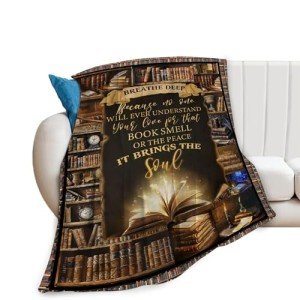 Cozy Book Lovers Blanket for Reading Nights