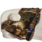 Cozy Book Lovers Blanket for Reading Nights