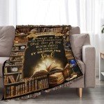 Cozy Book Lovers Blanket for Reading Nights