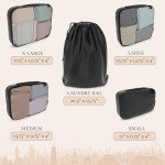 Shacke 5 Set Packing Cubes for Travel Lightweight Luggage Organizer (Air Black)