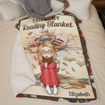 DOPTIKA The Warmth Of A Blanket Enhances Every Story, Personalized Reading Blanket for Book Lovers, Valentines Day Gifts for Her, Girlfriend, Book Club Gifts, Reading Gifts, Book Lover Gifts for Women