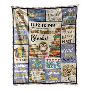 Book Lovers Blanket 50x60 - Gifts for Book Lovers, Readers, Librarians, Bookworms, Reading Bookish Gifts for Women and Men, Literary Throw Blanket for Book Club, Birthday