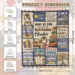 Book Lovers Blanket 50x60 - Gifts for Book Lovers, Readers, Librarians, Bookworms, Reading Bookish Gifts for Women and Men, Literary Throw Blanket for Book Club, Birthday