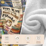 Book Lovers Blanket 50x60 - Gifts for Book Lovers, Readers, Librarians, Bookworms, Reading Bookish Gifts for Women and Men, Literary Throw Blanket for Book Club, Birthday