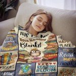 Book Lovers Blanket 50x60 - Gifts for Book Lovers, Readers, Librarians, Bookworms, Reading Bookish Gifts for Women and Men, Literary Throw Blanket for Book Club, Birthday