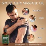 3 Pack Massage Oil for Massage Therapy, Sore Muscle Arnica Oil & Lavender Oil Massage Oil for Date Night, Spa Gift Set, Mothers Day Gifts, Small Gifts for Him Her