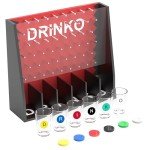 Fairly Odd Novelties DRINKO Drinking Game - Social Shot Glass Party Fun for Groups & Couples - Multicolor, Glass Shots, Durable Board with Metal Pegs - The Ultimate Party Starter!