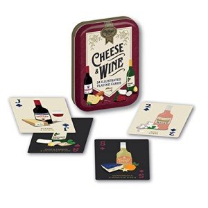 Ridley's Games: Cheese & Wine Playing Cards| 52 Unique Hand-Illustrated Cheese & Wine Paring Playing Cards – Includes a Durable Storage Tin for Easy Travel – Great Gift Idea for Charcuterie Lovers