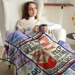 VHIKMLY Book Lovers Gifts Blanket, Gifts for Reader, Reading Literary Blanket 60"x50", Book Club Bookish Throw for Women