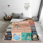 Book Blanket Reading Decor Throw Blanket Comfy Plush Flannel Fleece Warm Soft Fluffy Fuzzy Librarian Blanket Gifts for Book Lover Readers Girls Boys Women Teens Kids for Room Bed Sofa Couch 40"X50"