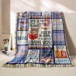 VHIKMLY Book Lovers Gifts Blanket, Gifts for Reader, Reading Literary Blanket 60"x50", Book Club Bookish Throw for Women