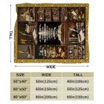 Book Lovers Gifts Blanket Bookish Bookshelf Throw Blanket Cozy Plush Fleece Flannel Reading Blankets for Girls Boys Women Men 50"X40"