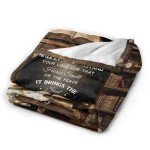 Book Lovers Gifts Blanket Bookish Bookshelf Throw Blanket Cozy Plush Fleece Flannel Reading Blankets for Girls Boys Women Men 50"X40"