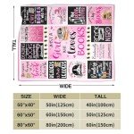 Book Blanket Fleece Soft Warm Plush Just A Girl Who Loves Books Throw Blanket Lightweight Plush Fuzzy Cozy Bookish Blanket Reading Gifts for Girls Women Readers Lovers for Couch Sofa Bed 50"X40"