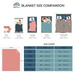 Homiehug Just a Girl Who Loves Books Reading Custom Blanket Funny Throw Fleece Soft Lightweight Warm Cozy Plush for Bedding Couch Practical Gift Universal for Size 60''×80''for Adult