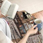 AXULUXAL Book Lovers Gifts, Gifts for Readers - Librarian Gifts Reading Throw Blankets 60"x50", Valentine's Day & Birthday Bookish/Reading Gifts for Book Lovers Women, Book Lover Literary Gift Ideas