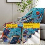 VANZEV Book Blanket,Reading Flannel Throw Blankets,Soft Warm Lightweight Cozy Plush Throws for Bedroom Sofa Home Decor Graduation Gifts for Book Lovers Women Girls 50"x60"