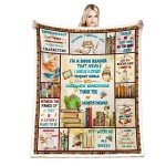 Book Lovers Gifts Blanket, Book Accessories for Reading Lovers, Book Reading Librarian Gifts Throw Blanket, Book Club Bookworm Gifts for Reading Lover Bookish, Literary Gifts Ideas Blanket 60"x50"