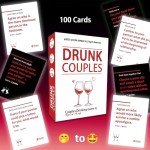 QUEKA KANBAI Drunk Couples - Couples Drinking Game to Spice it Up for Date Night, 100 Fun & Spicy Cards for Couples Party, Gift, Ignite Sparks - Couple Games