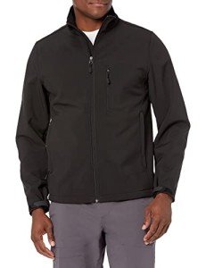 Men's Black Water-Resistant Softshell Jacket