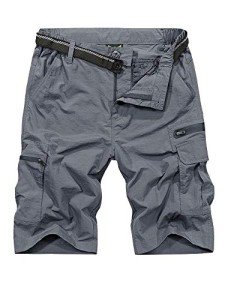 Men's Lightweight Water-Resistant Hiking Shorts - Grey