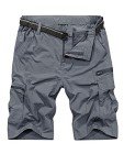 Men's Lightweight Water-Resistant Hiking Shorts - Grey