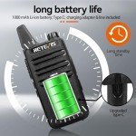 Retevis RT22 Long Range Rechargeable Walkie Talkies (4 Pack)