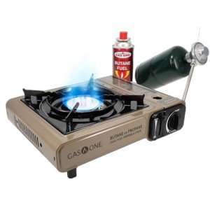 Portable Dual Fuel Camping Stove with Carrying Case