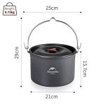 Naturehike 4-6 Person Portable Aluminum Camping Pot