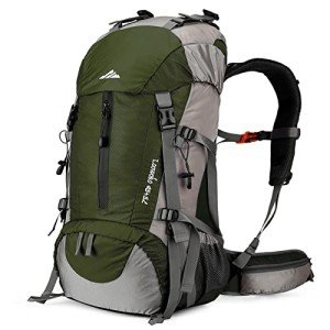 Loowoko 50L Waterproof Hiking Backpack with Rain Cover
