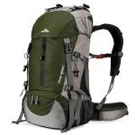 Loowoko 50L Waterproof Hiking Backpack with Rain Cover