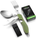 HIKENTURE 4-in-1 Camping Utensil Set - Army Green