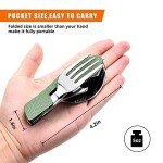 HIKENTURE 4-in-1 Camping Utensil Set - Army Green