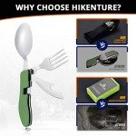 HIKENTURE 4-in-1 Camping Utensil Set - Army Green
