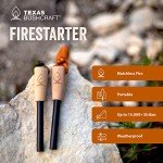 Texas Bushcraft Fire Starter with Striker & Lanyard