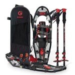 Lightweight 21" Snowshoes Set with Trekking Poles