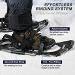 Odoland 4-in-1 Snowshoes with Poles and Gaiters