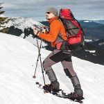 Lightweight 21" Snowshoes Set with Trekking Poles