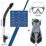 ZEEPORTE Adult Snorkel Set with Travel Bag