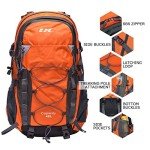Lightweight Waterproof Hiking Backpack - 40L, Orange