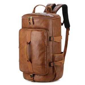 Versatile Vegan Leather Weekender Duffel Backpack