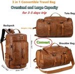 Versatile Vegan Leather Weekender Duffel Backpack