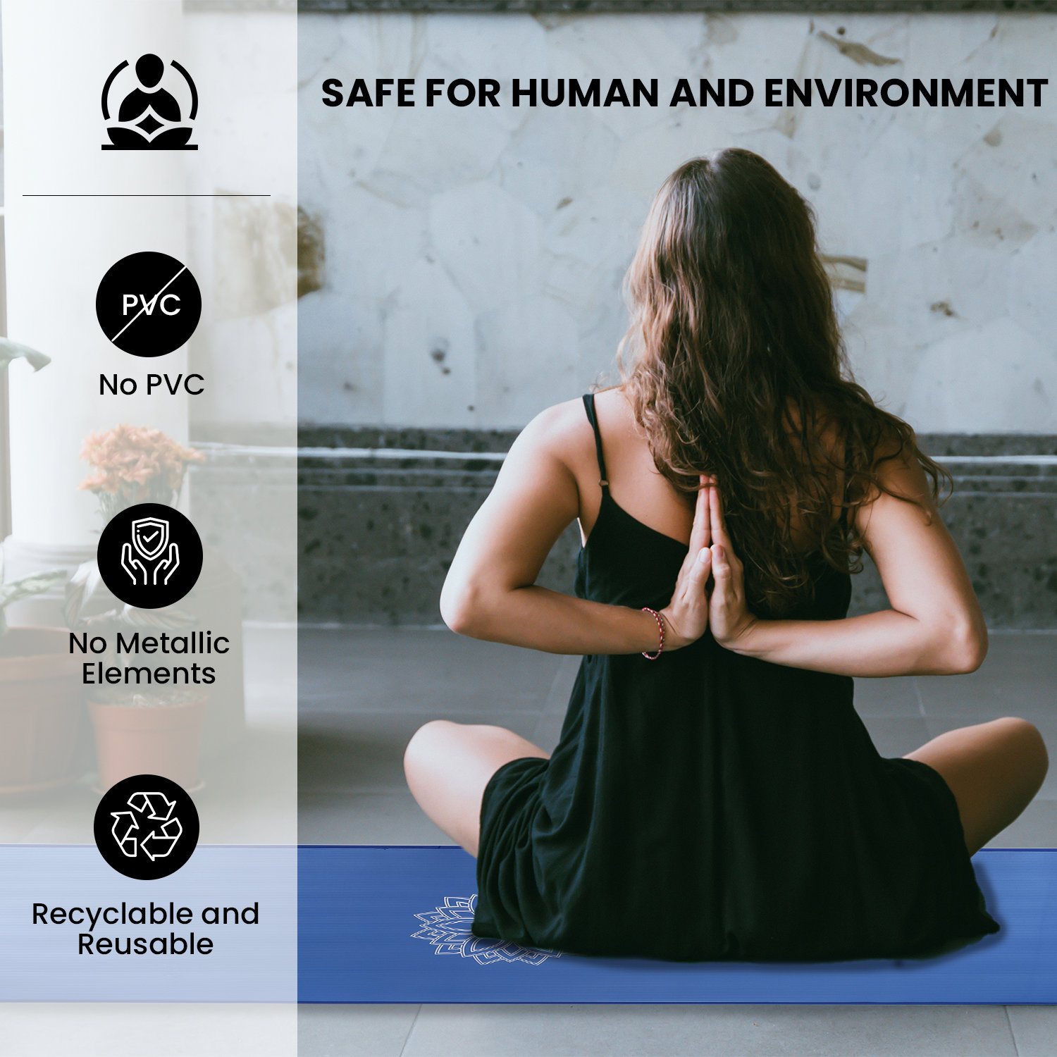 Non-Slip Yoga Mat with Carry Bag