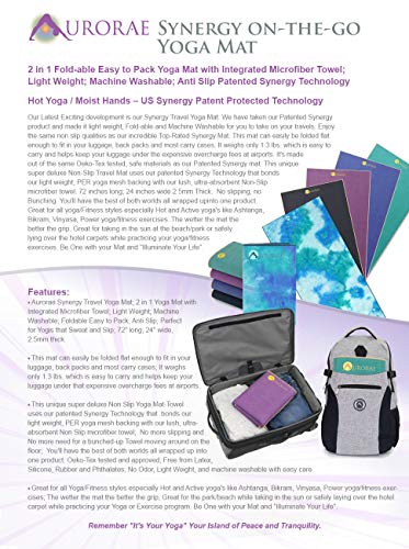 Aurorae Synergy Yoga Mat with Microfiber Towel
