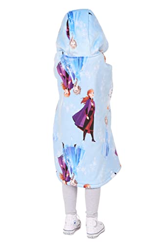Frozen Blue Oversized Girls' Pullover Hoodie
