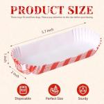 ZORRITA 300 Pcs Paper Hot Dog Trays, 6 Inch Small Hot Dog Boats Disposable Hot Dog Holders for Concession Stand, Party, Food Truck (Red)