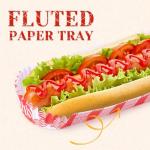 ZORRITA 300 Pcs Paper Hot Dog Trays, 6 Inch Small Hot Dog Boats Disposable Hot Dog Holders for Concession Stand, Party, Food Truck (Red)