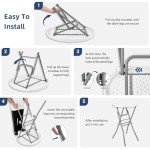 Byliable Cocktail Table 28in Folding Round High Top Indoor Outdoor with Removable Legs, Tall Bistro Foldable Bar Height Table for Parties, Patio, Backyard, Dining, Wedding, White- 2PCS
