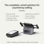 Shopify POS Terminal Countertop Kit for USB-C Tablets - Payment Terminal/Card Reader & Tablet Stand | Powered by Shopify POS