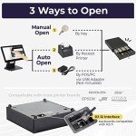 Volcora 13" Electronic Cash Register Drawer for Point of Sale (POS) System with 4 Bill 5 Coin Cash Tray, Removable Coin Compartment, 24V, RJ11/RJ12 Key-Lock, Media Slot, Black - for Small Businesses